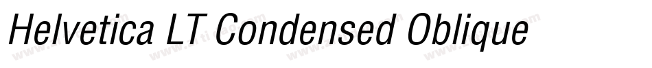 Helvetica LT Condensed Oblique字体转换